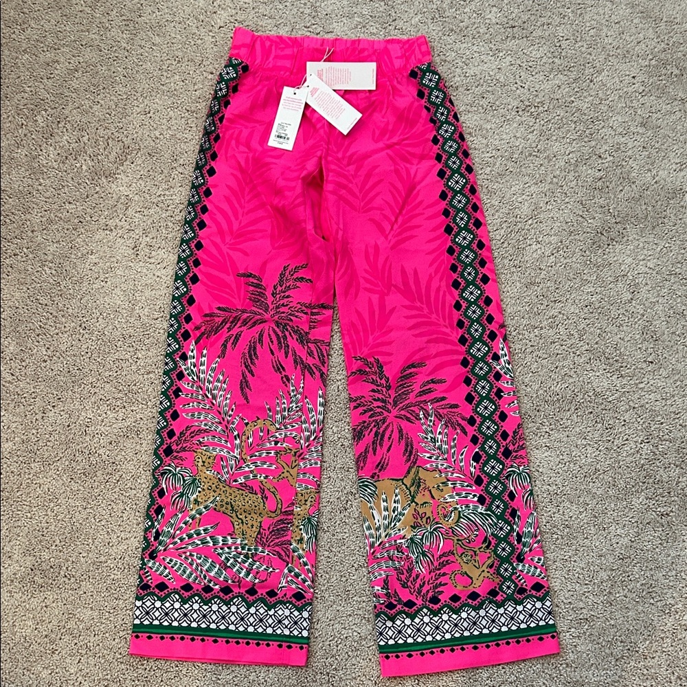 Lilly Pulitzer, Bal Harbor Palazzo Pants, size XXS, wild side engineered. NWT